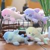 Cute Rainbow Shark Small Pendant Plush Toy Doll Bag Hanging Keychain Doll Doll