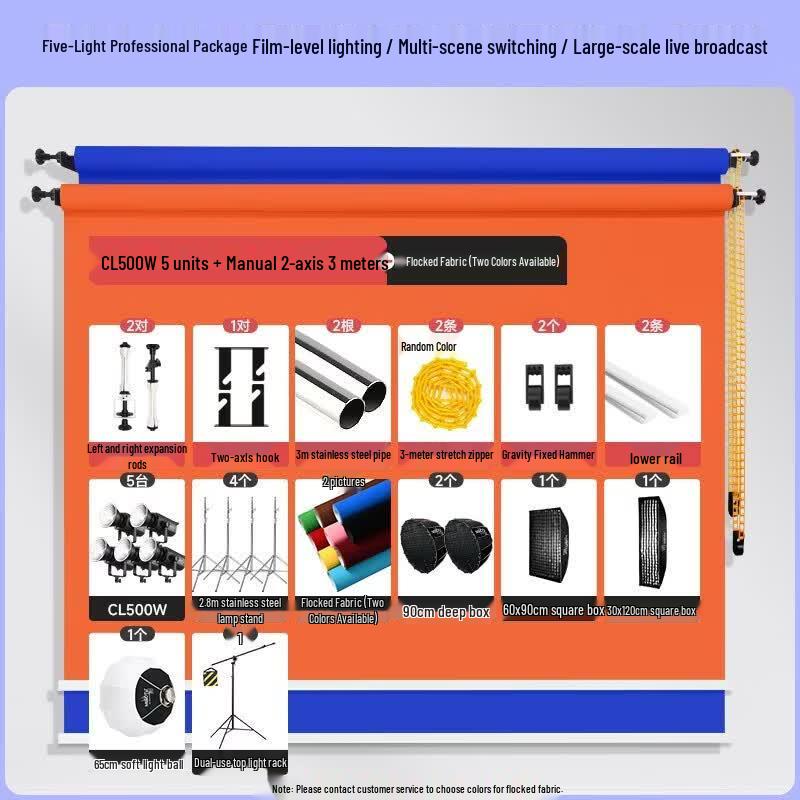 Miao Tu Photography Studio Manual Background & LED Fill Light Set