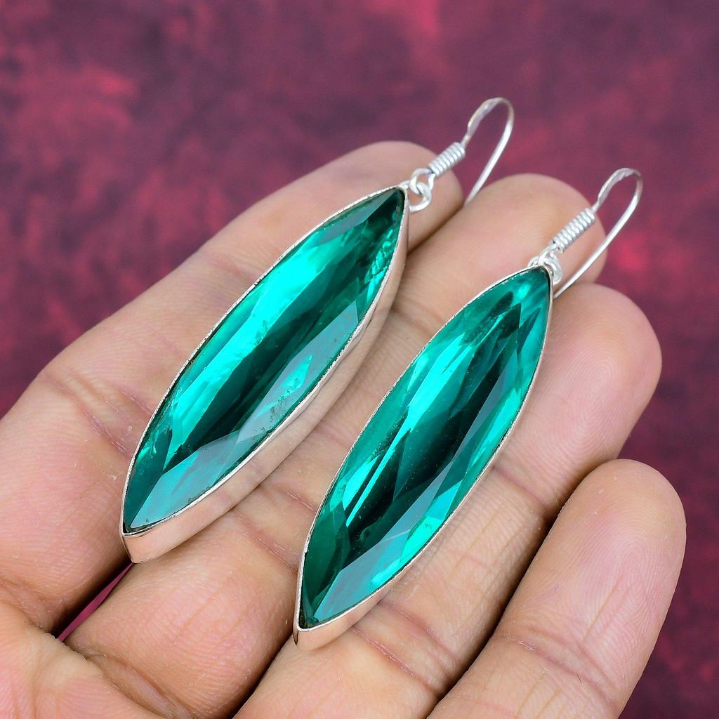 Серьги с драгоценными камнями индиголит, серьги из цельного серебра 925 пробы, старинные украшения ручной работы, подарок на День матери