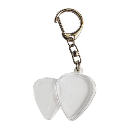 Брелок-держатель для медиаторов в форме сердца, прозрачный чехол, портативный, для хранения медиаторов для акустической гитары