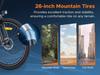 HillMiles MileTrail 1 Электровелосипед: Запас хода 120 км, гидравлические дисковые тормоза, 26-дюймовые колеса, 250 Вт - Для города и горного катания, IPX4