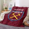 Custom Name Real Madrid Crest blanket for Couch & Bed, Plush Cozy Fuzzy Blanket Super Soft & Warm Blankets for Fall and Winter. 0908264