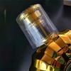100 штук Пластиковая термоусадочная пленка для горлышка бутылки Золотистая полосатая открывающаяся термоусадочная сумка Пылезащитная уплотнительная манжета для крышки стеклянной бутылки