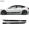 Наклейки на пороги автомобиля Tesla Model 3/Y/X