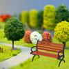 OUNONA Миниатюрная скамейка для парка, модель 3,66 x 2,24 x 1,77 дюйма, ручная работа, настольное украшение, мини-мебель, аксессуар для кукольного домика, маленькая садовая скамейка