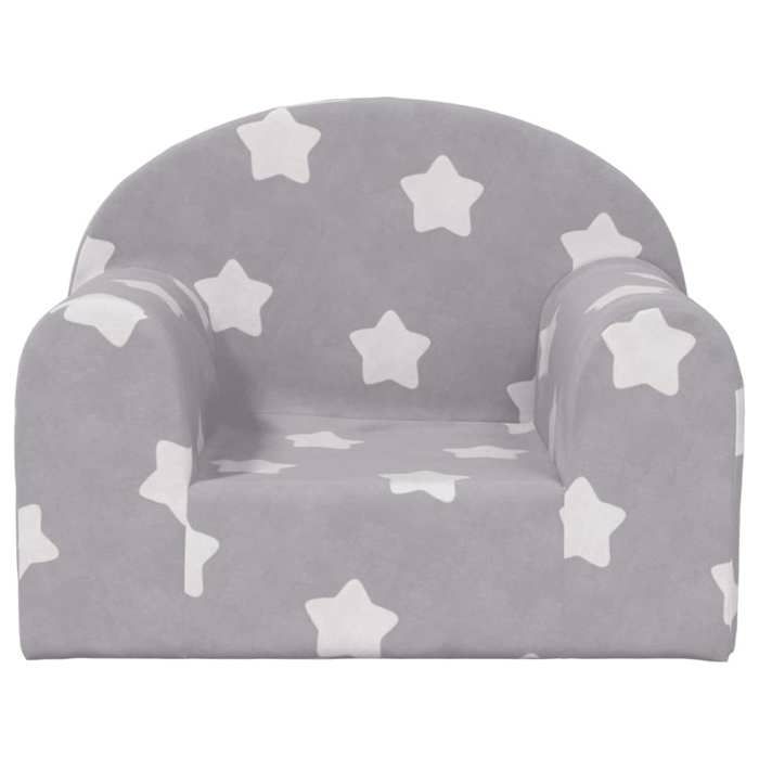 VidaXL Canapé pour Enfants, Siège avec Accoudoirs, Fauteuil avec Dossier pour Tout-Petits, Meuble de Chambre, Gris Clair 357004