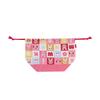 MIKI HOUSE Lunch Bag, Drawstring Bento Bag with Logo, Bear, and Rabbit Design, Made In Japan, for Boys and Girls, Baby, Kids, Kindergarten, Nursery,