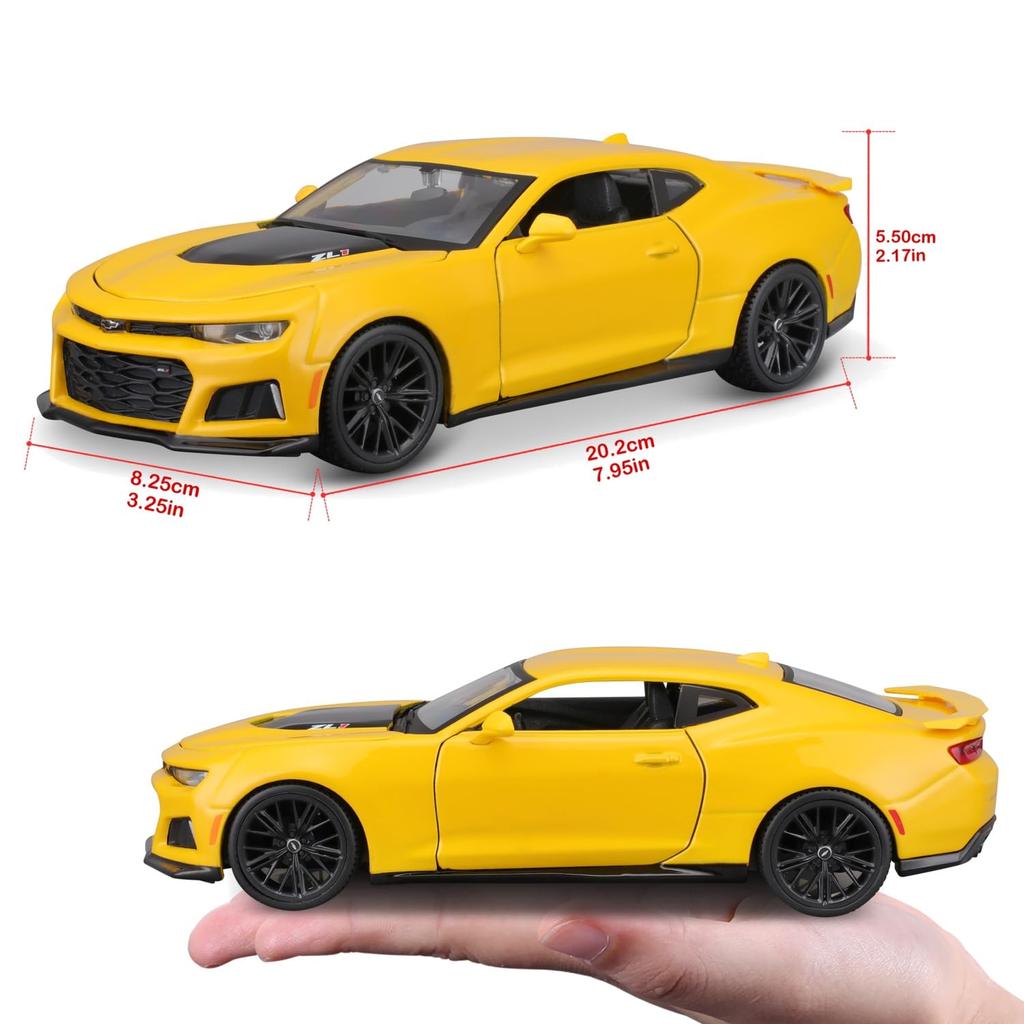 Maisto Chevrolet Camaro ZL1 2017 Yellow Mini Car Diecast Car Complete Product 31512 YL 1/24
