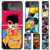 Крутой I-Invincible Жесткий ПК Чехол Для Телефона Samsung Galaxy Z Flip 7 6 5 4 3 Черный ZFlip7 ZFlip6 Flip5 Flip4 Flip3 5G Печатная Крышка