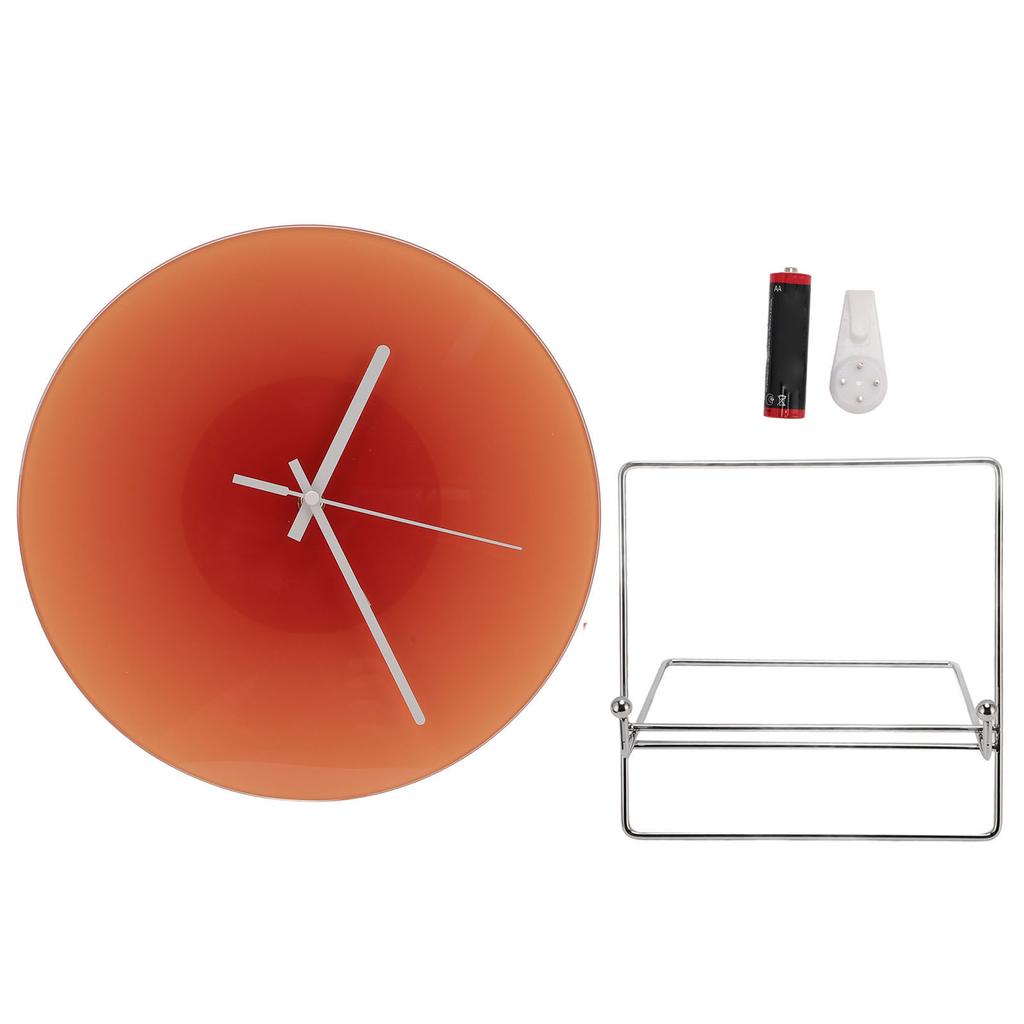 Кварцевые настенные часы 12 дюймов на батарейках Стеклянные Бесшумные Круглые настенные часы для гостиной кухни Cla