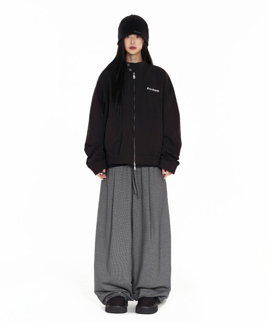 IDWS Fine Check Balloon Trouser Black