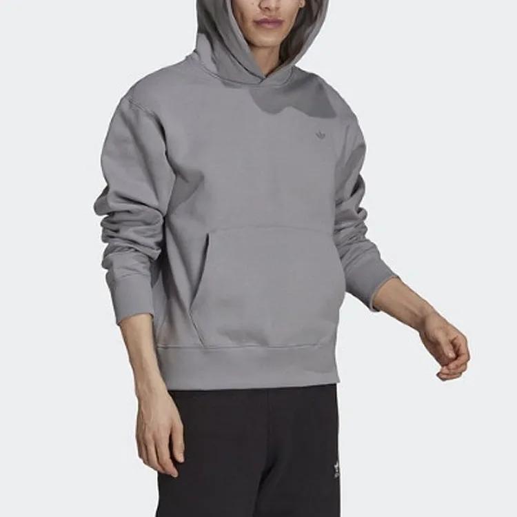 Adidas Originals Sweatshirts Men's Gray Hooded Moderate Regular (Unisex) Sweatshirts H11358