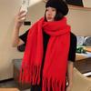 Soft Long Tassel Scarves Warm Fringed Shawls Wrap Winter Cashmere Scarf  Girls