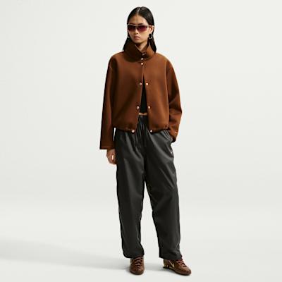 Women's Nike Jackets Women's Cocoa/Cocoa Stand Collar Moderate