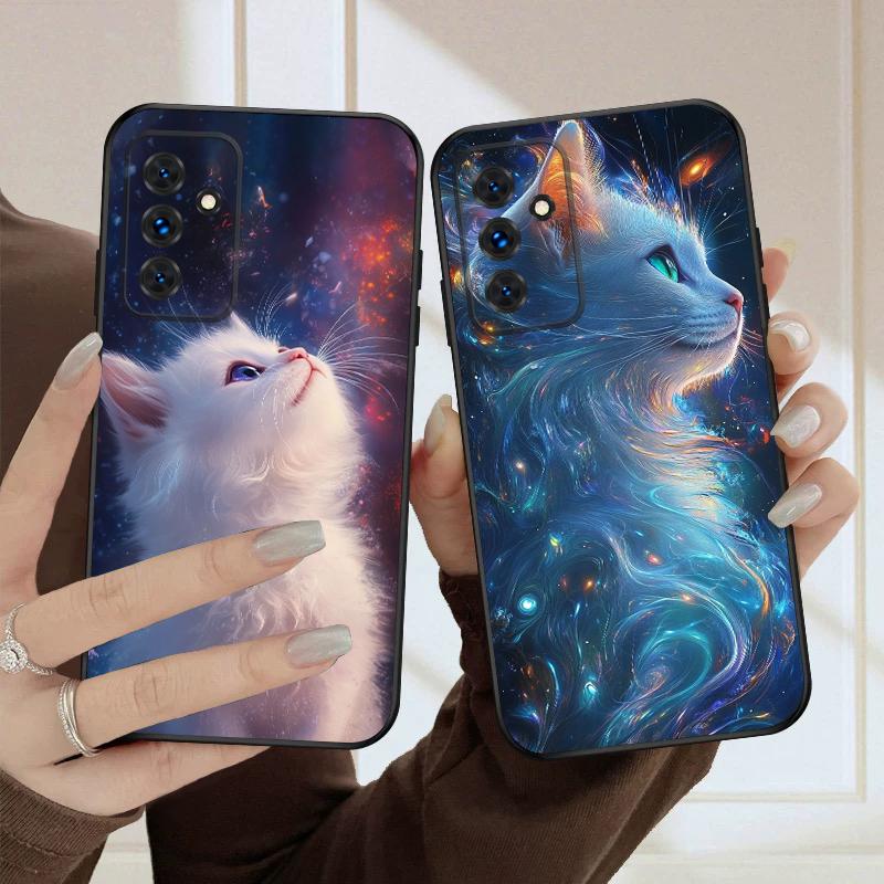 Кот в воде Для Samsung S20FE S 21 22 23 FE 24 Plus 25 Ultra Galaxy M23 32 34 35 52 53 54 55 5G силиконовый мягкий чехол для телефона