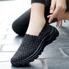 New Versatile Handwoven Woven Shoes Large Size Casual Shoes Flat-bottomed Feet Lazy Shoes Travel Tide