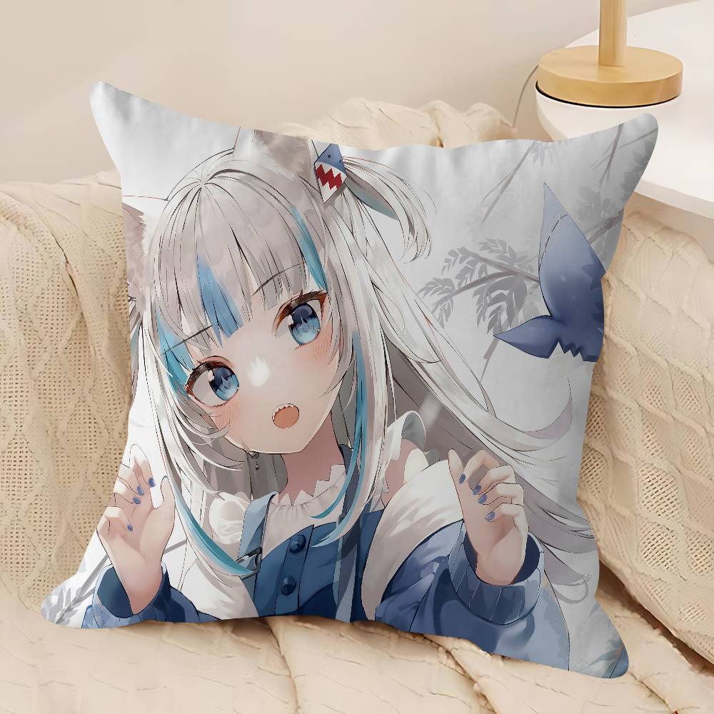 Musician G-Gawr G-Gura Pillowcase Toon Gift Cushion Cover Bedroom Home Sofa Chair Seat Decor Pillow Case