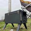 Палатка для кемпинга на открытом воздухе, складная дровяная печь, переносная дровяная печь, многофункциональная дровяная горелка со съемной трубой