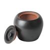 (CAPTAIN STAG) Fire Extinguisher Jar Japanese Zentei Ceramic UY-7035 Black Outer Diameter 160 X Height 130 Mm