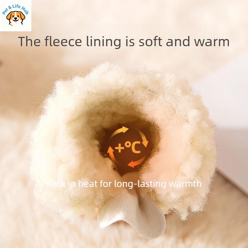 Winter shoes for pets-lambskin for dogs Outdoor cotton shoes for dogs to keep warm Small dog booties Anti-slip booties dog shoes