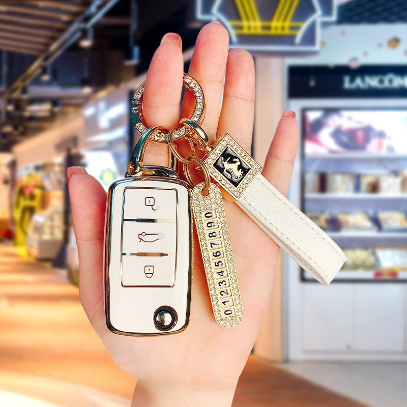 Volkswagen Key Shell for Sagitar, Bora, Lavida, Tiguan, Passat, Lamando, Golf, Polo, T-Roc, and New CC Models