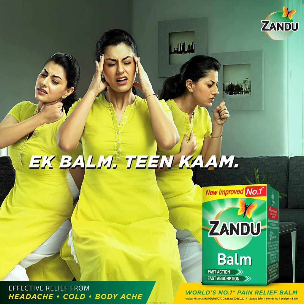 Zandu Balm 25 Ml X Pack Of 6 Ayurvedic Pain Relief Balm For Headache Body Pain Sprain Cold Fast Absorbing Non Greasy