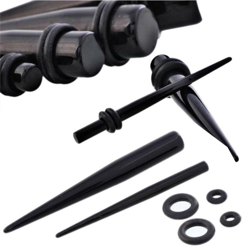 36Pcs Acrylic Ear Gauge Taper Tunnel Plug Expander Stretching Piercing Kit Sets