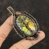 Подвеска из лабрадорита «Дерево жизни», подвеска из медной проволоки с драгоценным камнем, подарок из меди для нее, подвеска из лабрадорита ручной работы