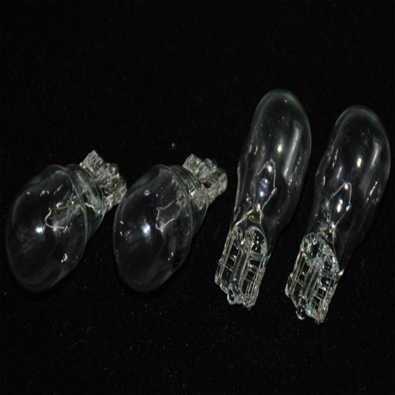 100 шт./Коробка Галогенная лампа T13 Прозрачное стекло Теплый белый Янтарный 10 Вт Внутренний свет автомобиля Габаритный огонь Автомобильные галогенные лампы