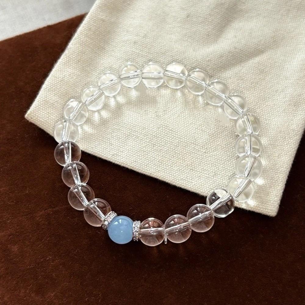 Elastic Clear Crystal Bracelet Wristband Vintage Beaded Bracelet Crystal Beads Bracelet Lovers