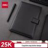 Deli Business Leather Notebook with Snap Button