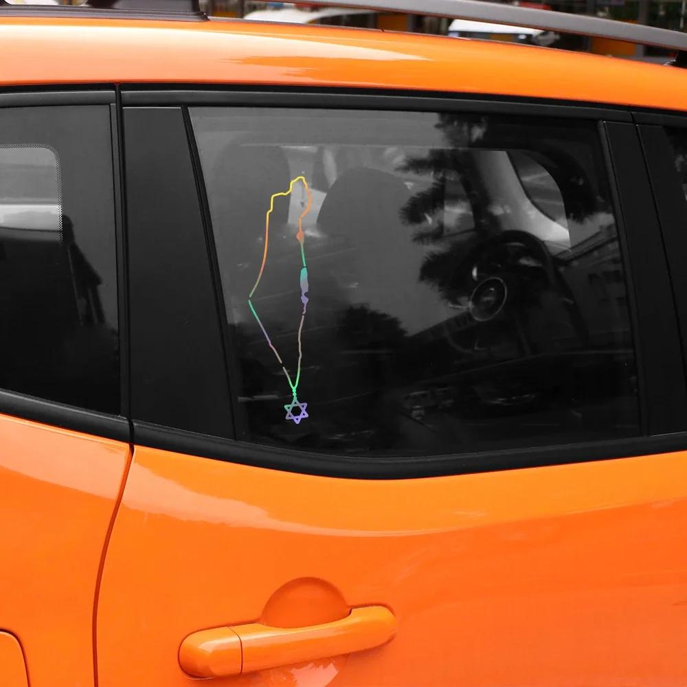 Карта Израиля Автонаклейки Креативные Автонаклейки Водостойкие Для Кузова Автомобиля Окна Заднего Стекла Мотоцикла Топливного Бака Виниловые Наклейки