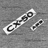 For Mazda CX-50 Logo glossy black carbon 3D Body Replaced Sticker Rear Tail Refitting Decoration Plastic Car Front Trunk Emblem BW2