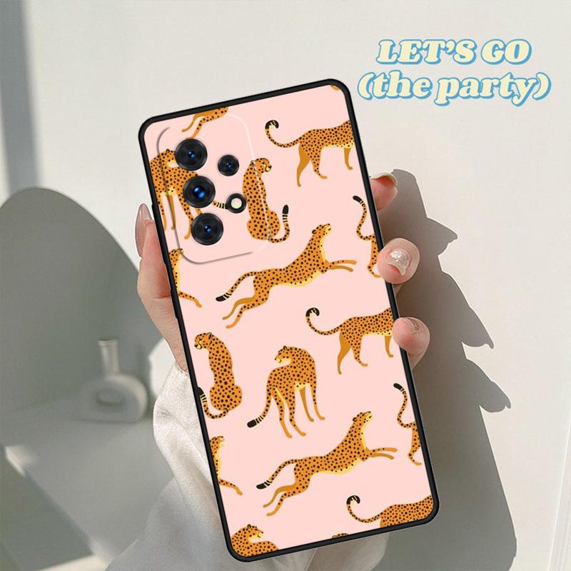 Чехол для телефона с принтом гепарда и пантеры Для Samsung Galaxy A42 A31 A40 A51 A71 A32 A80 A91 A52 A72 A73 A20e A21S A50 A70 A11 A12 Чехол