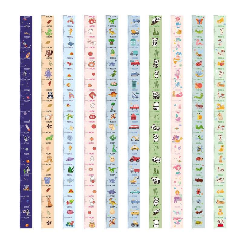 Детская комната 2 м самоклеящиеся наклейки для измерения роста - мультяшный дизайн для измерения роста ребенка и украшения стен