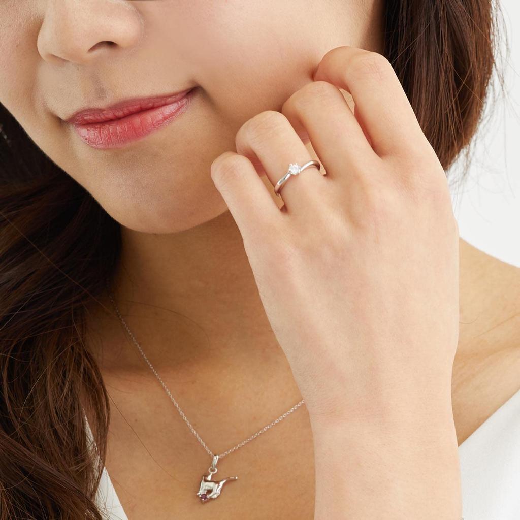 Предложение Кольцо Серебряное Кольцо Одиночный Кубический Цирконий 9 [Sears] Нет. г-56-09