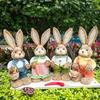35cm Straw Rabbit Straw Woven Bunny Decoration Ornament Easter Holiday Decors Sculptures & Statuette Yard Party Home Supply