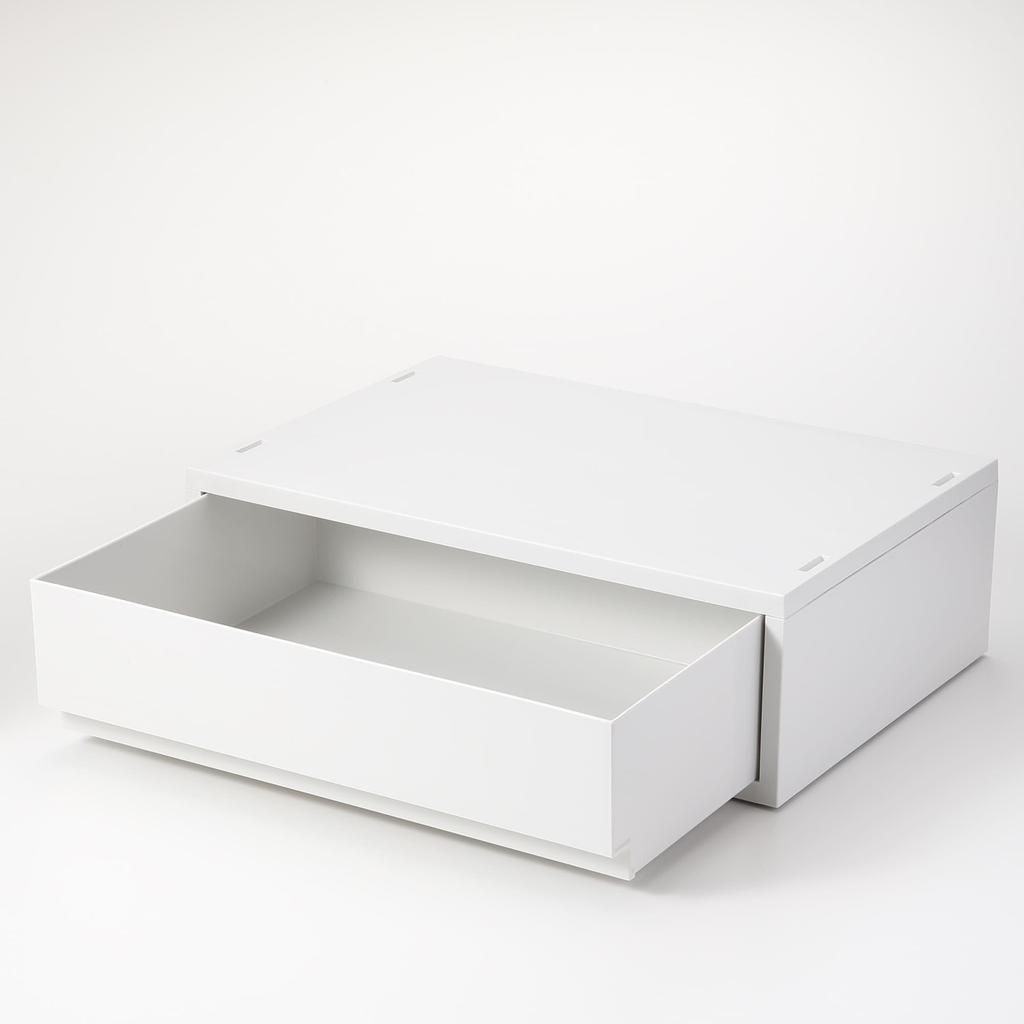 MUJI Контейнер для хранения мелких предметов из переработанного полипропилена, Белый, 37 см Ш x 26 см Г x 12 см, 84799655, Широкий, Средний, Серый, Прибл.. Ч,