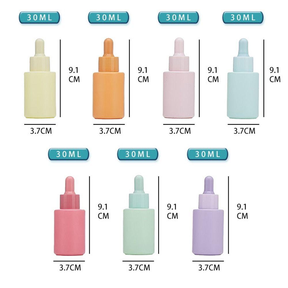 Флакон-капельница цвета макарон Цветное стекло Косметический флакон-диспенсер 30 мл Флакон для масла аттар Женщины