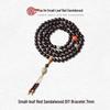 Real Indian Small-Leaf Sandalwood Bracelet - 7mm 108 Beads for Men and Women, Buddhist Jewelry.