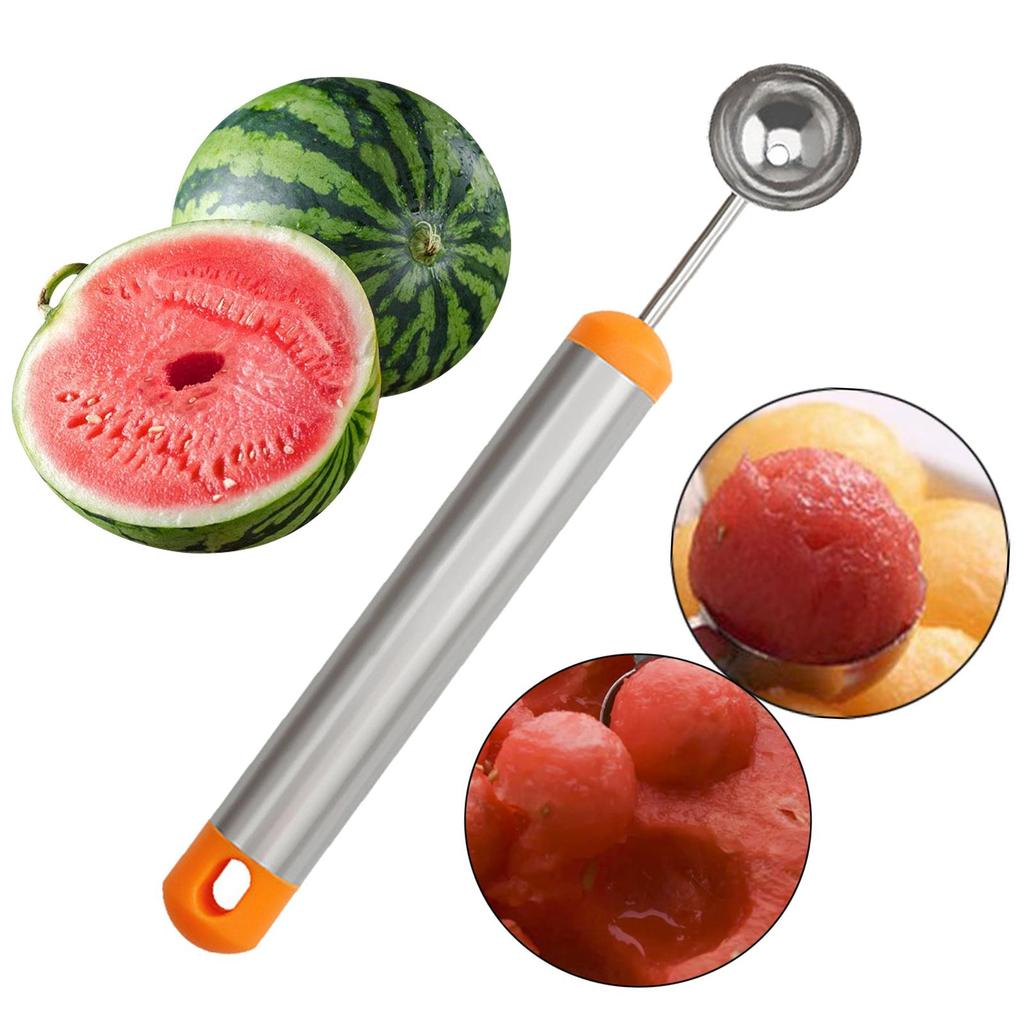 Melon Baller Spoon Portable DIY Fruit Baller Tool Fruit Scooper for Watermelon Cantaloupe Sorbet Meatballs Ice Cream