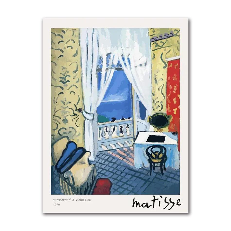Scandinavian Classic Vintage Wall Art Matisse Monet Fish Garden Water Lilies Poster Prints Home Bedroom Living Room Decoration