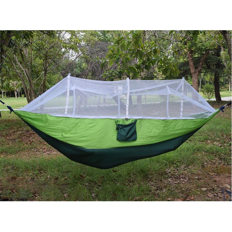 Spacious Double Person Hanging Hammock Bed With Anti-mosquito Net For Camping
