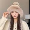 Fur Brim Pompom Braids Hat Striped Knit Earflap Winter Cap Fleece Knit Beanie  Teens