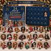 Creative Christmas Room Decor Shih Tzu Advent Calendar, 24-Day Countdown Toy Set with Mini Dog 24 Day Festive Decoration Figures, Tree Hanging Decor,