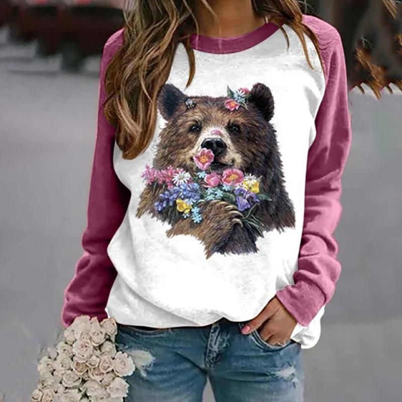 Женские топы с круглым вырезом, забавный милый кот, Повседневная толстовка с принтом Kawaii, пуловер с рисунком животных, женская одежда