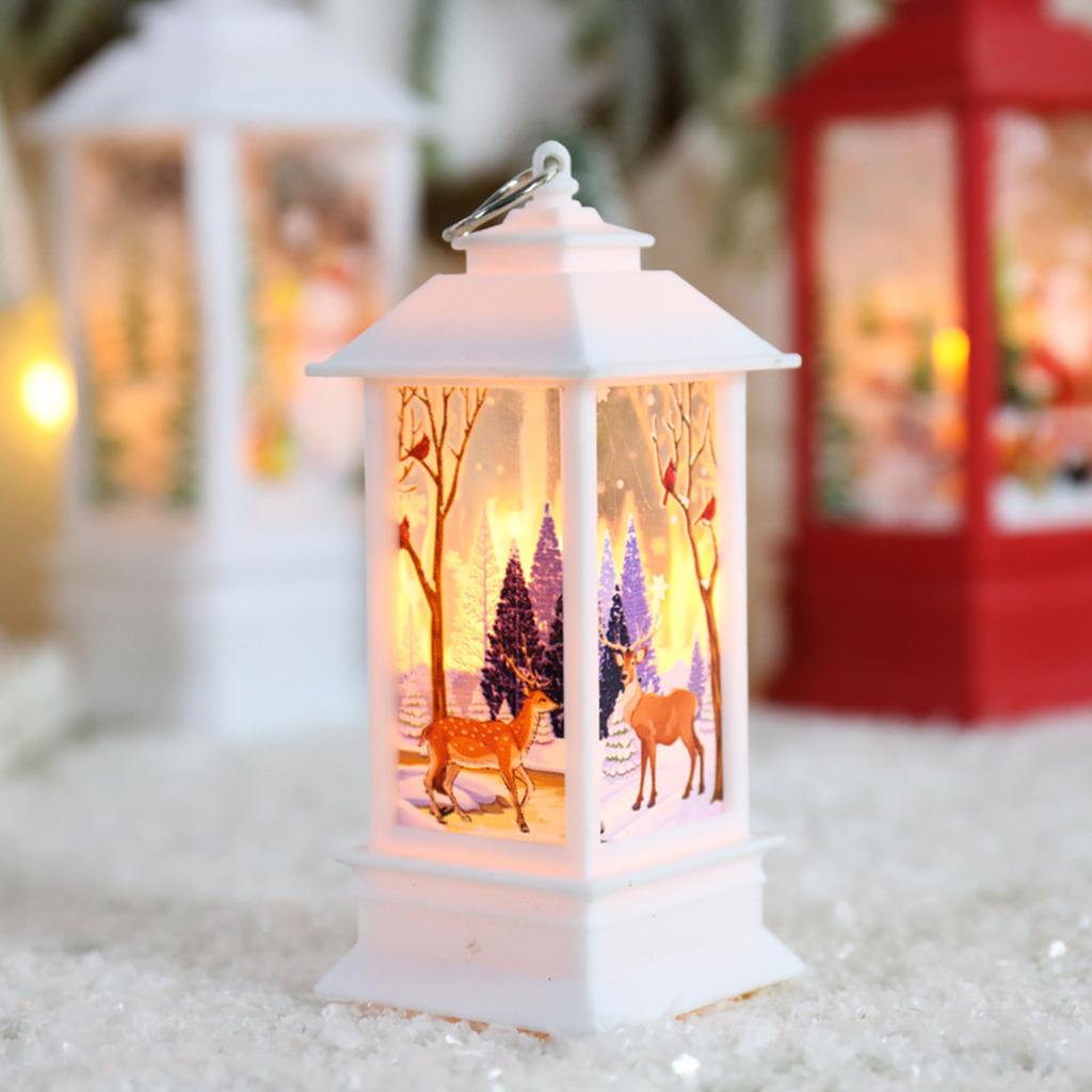 1-4PCS Christmas Santa Lantern Wind Lights Elk Snowman Decorations Night Lights Desktop Merry Christmas Decoration for Home