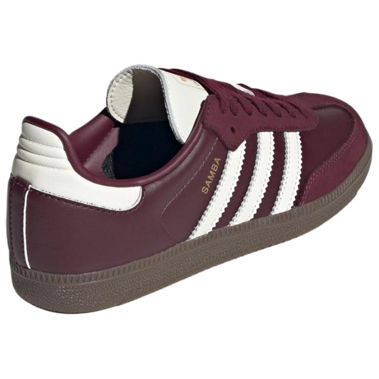 adidas Женские кроссовки Samba OG Бордовый Белый Резина Красная Резина-3 JR8844