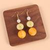 Old Beeswax Earrings Women's Retro Literary Temperament Tibetan High-end Cheongsam Niche Antique Earrings