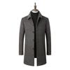 Men Wool Coat Autumn Woolen Coat Pea Coat Winter Wool Long Jacket Man Cashmere Coats Turn-down Collar